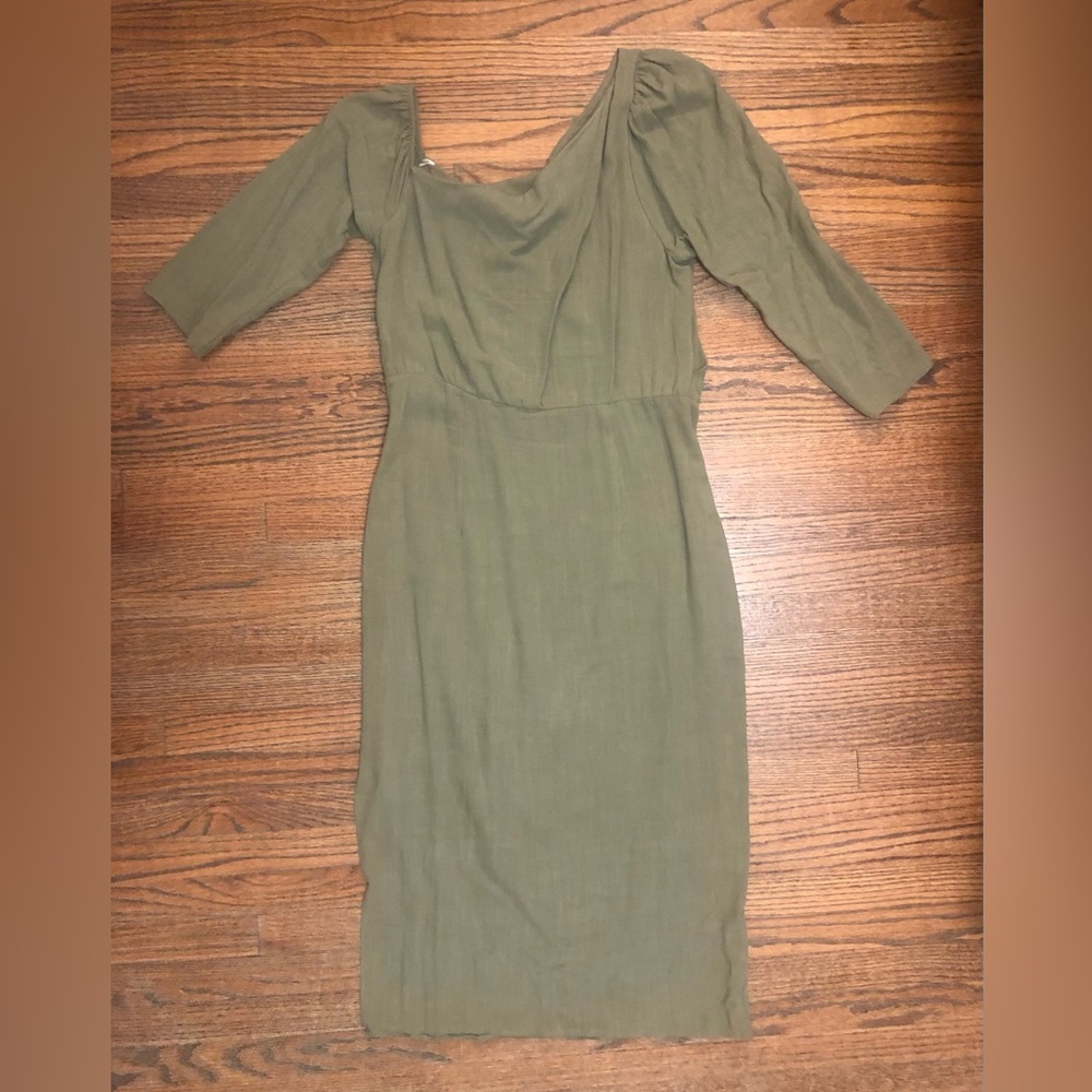 ASOS DESIGN midi dress Size 10 olive/army green